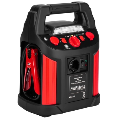 Акумулаторно мултифункционално стартерно устройство Kraft&Dele KD5347, 12 V, 1500 А, 26  Ah с вграден компресор