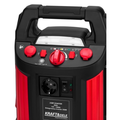 Акумулаторно мултифункционално стартерно устройство Kraft&Dele KD5347, 12 V, 1500 А, 26  Ah с вграден компресор