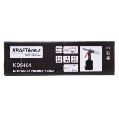 Пневматична нитачка Kraft&Dele KD5464, 16 мм, 6-8 бара