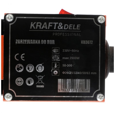Електрически поялник за полипропилен Kraft&Dele KD3072, 2900 W, 300  °C, ф20-63 мм