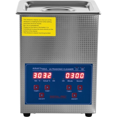 Електрическа ултразвукова вана за почистване и обезмасляване Kraft&Dele	KD500, 100 W, 40 Hz, 2 л