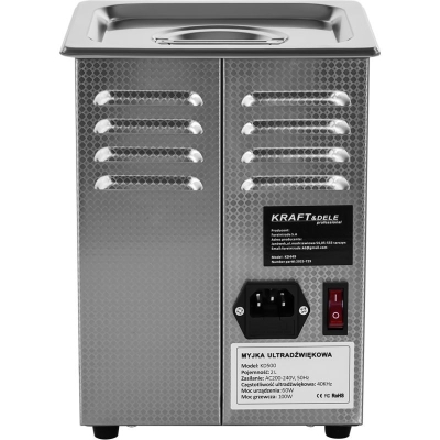 Електрическа ултразвукова вана за почистване и обезмасляване Kraft&Dele	KD500, 100 W, 40 Hz, 2 л
