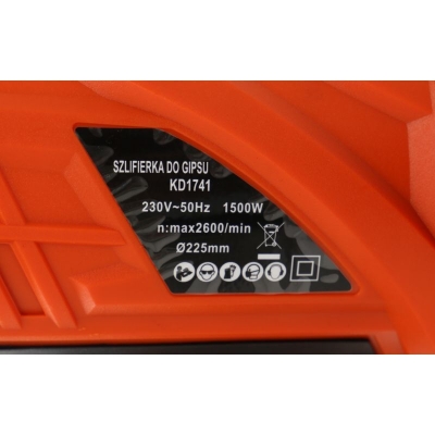Електрическа шлайфмашина за стени и тавани Kraft&Dele KD1741, 1500 W, 225 мм