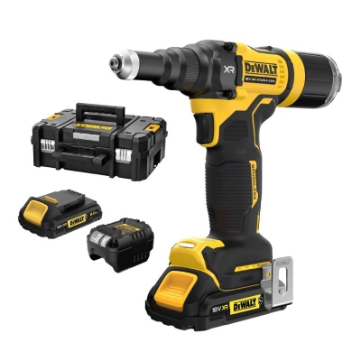 Акумулаторна нитачка за поп-нитове DeWALT DCF403D2GT, 18 V, 1.7 Ah, 10 kN, 2.4-4.8 мм