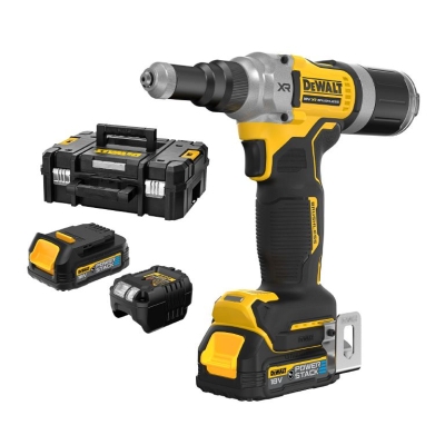 Акумулаторна нитачка за поп-нитове DeWALT DCF414E2GT, 18 V, 2 Ah, 20 kN, 4.8-6.4 мм