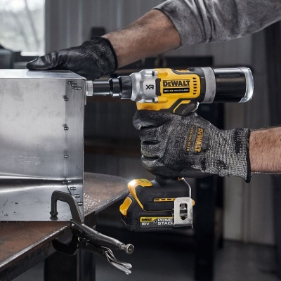 Акумулаторна нитачка за поп-нитове DeWALT DCF414E2GT, 18 V, 2 Ah, 20 kN, 4.8-6.4 мм