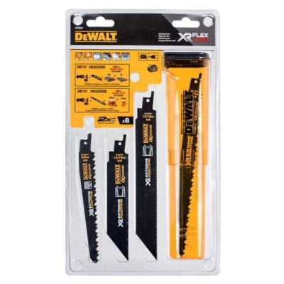 Комплект ножове за акумулаторен саблен трион за дърво и метал DeWALT DT99551, 8 бр.