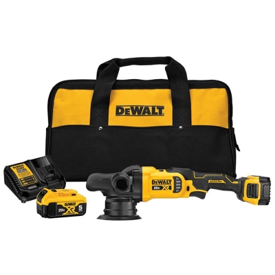 Акумулаторна полирмашина DeWALT DCM848P2, 18 V, 5 Ah, ф 125 мм, 2000-5500 об/мин