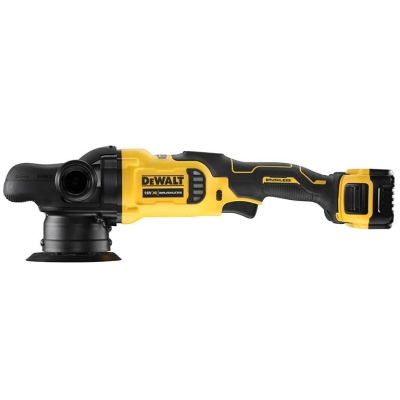 Акумулаторна полирмашина DeWALT DCM848P2, 18 V, 5 Ah, ф 125 мм, 2000-5500 об/мин