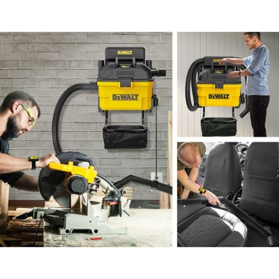 Електрическа прахосмукачка за сухо и мокро почистване DeWALT DXV23G, 1100 W, 23 л