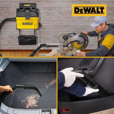 Електрическа прахосмукачка за сухо и мокро почистване DeWALT DXV23G, 1100 W, 23 л