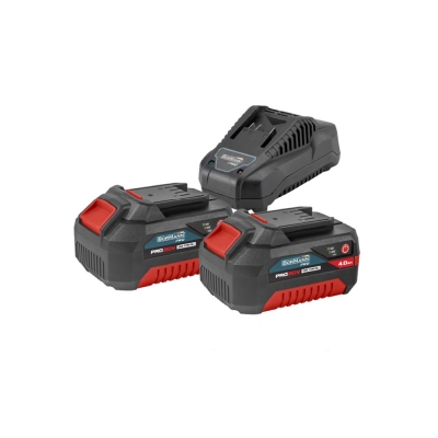 Комплект батерии с бързо зарядно Bormann Pro BBP9944, 20 V, 2 х 4 Ah (083221)