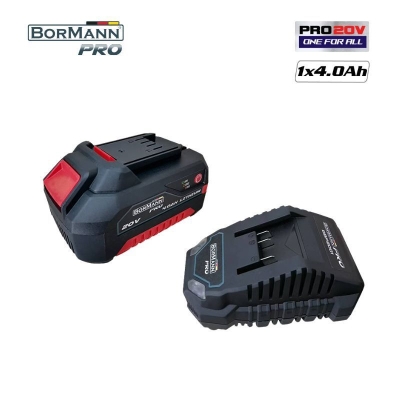 Комплект батерия и зарядно устройство Bormann Pro BBP9940, 20 V, 4 Ah (082224)