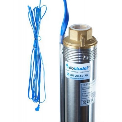 Електрическа монофазна многостъпална сондажна помпа за вода IBO 2,5" STM 31 / 66 мм, 550 W, 85 м, 2.7 куб/час / (000925)