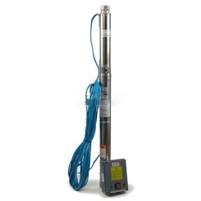 Електрическа монофазна многостъпална сондажна помпа за вода IBO 3" IBQ 8-4, 1500 W, 56 м, 250 л/мин, 6000 об/мин, защита от работа на сухо (002054)