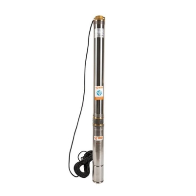 Електрическа монофазна многостъпална сондажна помпа за вода IBO 3.5" SDM 3-15, 1100 W, 90 м, 105 л/мин, повишена устойчивост на пясък (1551)