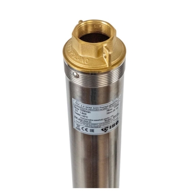 Електрическа монофазна многостъпална сондажна помпа за вода IBO 3.5" SDM 3-23, 1800 W, 130 м, 105 л/мин, повишена устойчивост на пясък (1553)