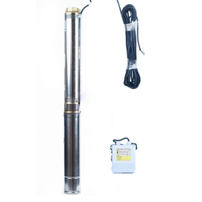Електрическа монофазна многостъпална сондажна помпа за вода IBO 4" SDM 4-18, 1500 W, 131 м, 100 л/мин, повишена устойчивост на пясък (OPA000860)