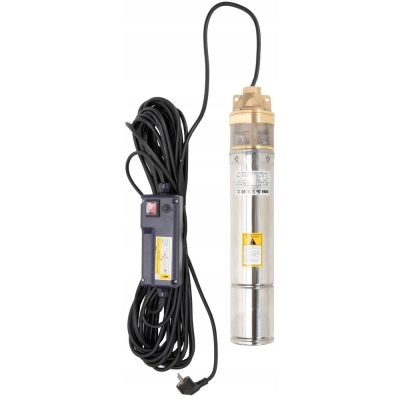 Електрическа монофазна периферна сондажна помпа IBO 4" SKM 200, 1500 W, 120 м, 50 л/мин, с табло и кабел (001440)