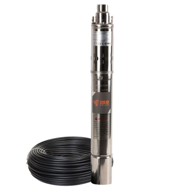 Електрическа монофазна потопяема винтова помпа IBO 3" SQIBO, 550 W, 75 mm, 70 м, 35 л/мин, 15 м кабел (gscr7)