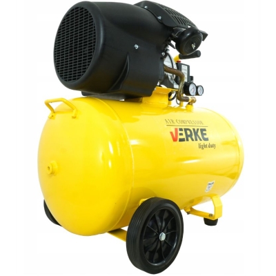 Електрически монофазен двуглав маслен компресор Verke V81153, 2200 W, 440 л/мин, 100 л, 8 бара