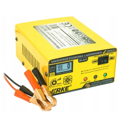 Зарядно за акумулатор с микропроцесор Verke V80031, 250 V, 6-12 V