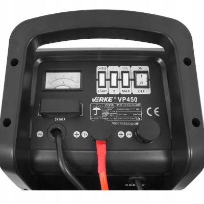 Зарядно стартерно устройство Verke V80019, 230 V, 12 V/24 V, 320 А