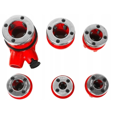 Комплект винторезка Verke V07515, 1/4", 3/8", 1/2", 3/4", 1", 1-1/4", 10 части