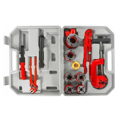 Комплект винторезка Verke V07515, 1/4", 3/8", 1/2", 3/4", 1", 1-1/4", 10 части