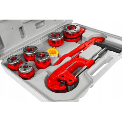 Комплект винторезка Verke V07515, 1/4", 3/8", 1/2", 3/4", 1", 1-1/4", 10 части