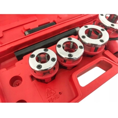 Комплект винторезка с четири глави Verke V07512, 1/2", 3/4", 1", 1-1/4"