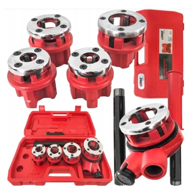 Комплект винторезка с четири глави Verke V07512, 1/2", 3/4", 1", 1-1/4"