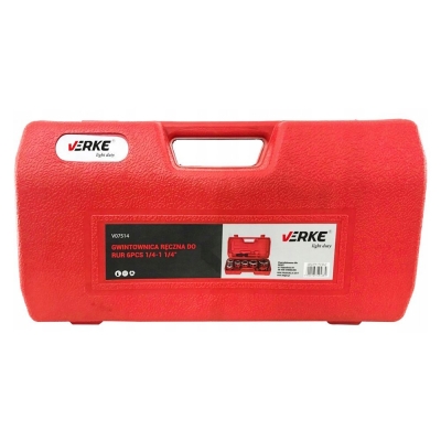 Комплект винторезка с шест глави Verke V07514, 1/4", 3/8", 1/2", 3/4", 1", 1-1/4"