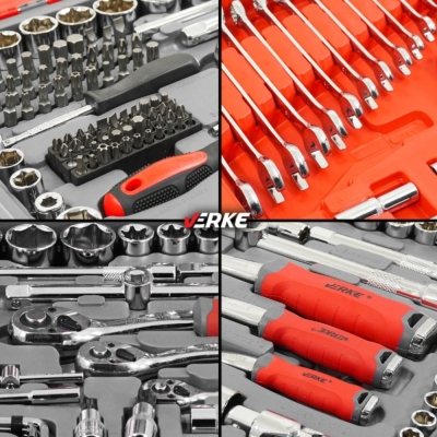 Комплект гедоре Verke V39068, 1/4", 3/8" и 1/2", 216 бр.