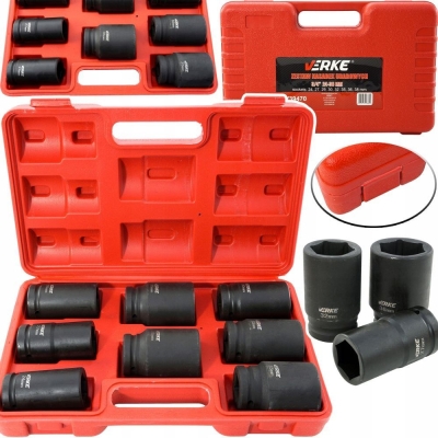 Комплект ударни вложки Verke V39470, 3/4", 24-38 мм, 8 бр.