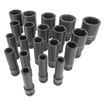 Комплект удължени ударни вложки Verke V39468, 1/2", 10-38 мм, 20 части