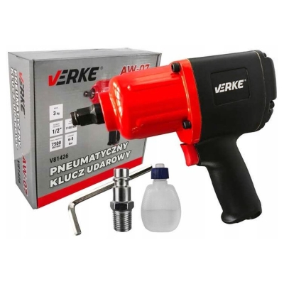 Пневматичен ударен гайковерт Verke V81426, 1/2", 1100 Nm, 7500 об/мин, 8 бара