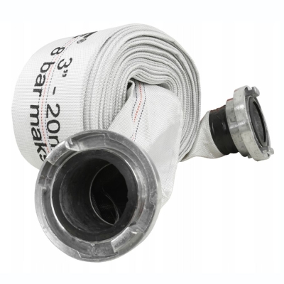 Противопожарен маркуч с щорцови бързи връзки Verke V60141, 3", 20 м, 8 бара