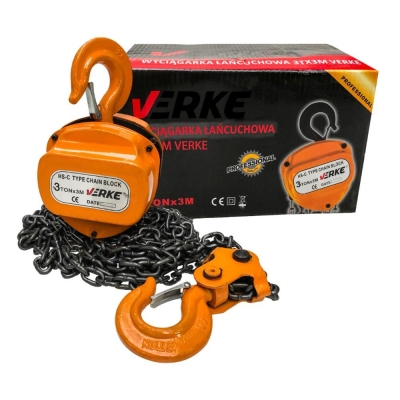 Ръчна верижна лебедка Verke V87267, 3000 кг, 3 м