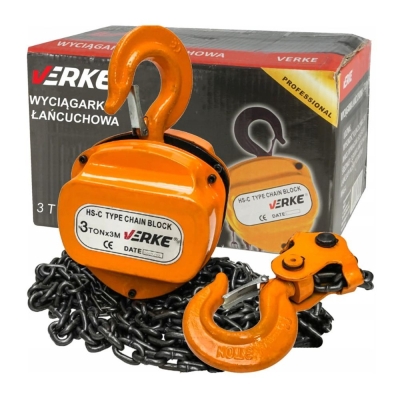 Ръчна верижна лебедка Verke V87267, 3000 кг, 3 м