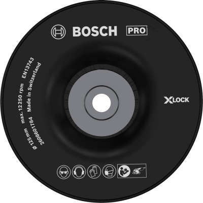 Гумена плоча фибродиск Bosch Professional, 125 мм, М14 (2608601784)