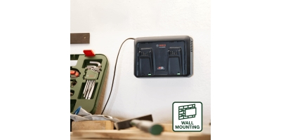 Двойно зарядно устройство Bosch AL 2x18V-88, 230 V, 4.4 A, 18 V (1600A03607)