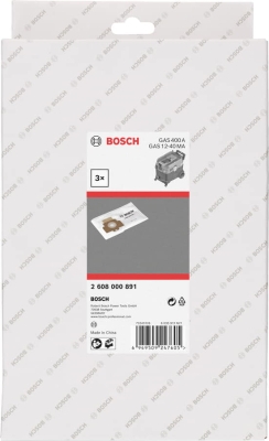 Филтърна торба, от кече за GAS 12-40 MA, GAS 400 A Bosch Professional, 3 бр. (2608000891)