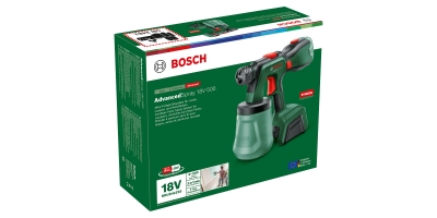 Акумулаторен пистолет за боядисване Bosch AdvancedSpray 18V-500, 18 V, 500 мл/мин, 1200 мл, без батерии и зарядно устройство (0603208200)