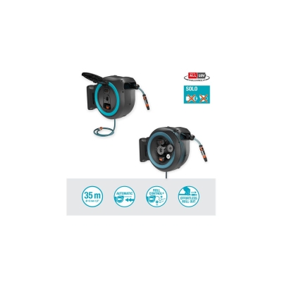 Акумулаторна стенна макара с маркуч Gardena PowerRoll XXL Solo, 13 мм, 40 м, без батерия и зарядно устройство (18645-55)