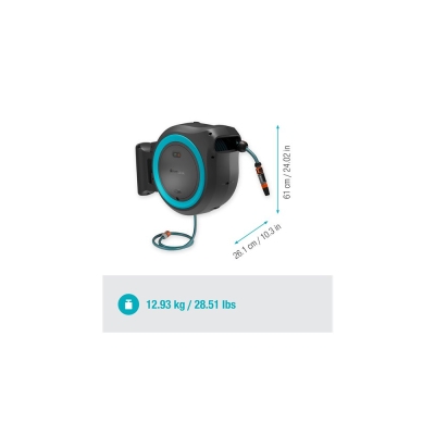 Акумулаторна стенна макара с маркуч Gardena PowerRoll XXL Solo, 13 мм, 40 м, без батерия и зарядно устройство (18645-55)