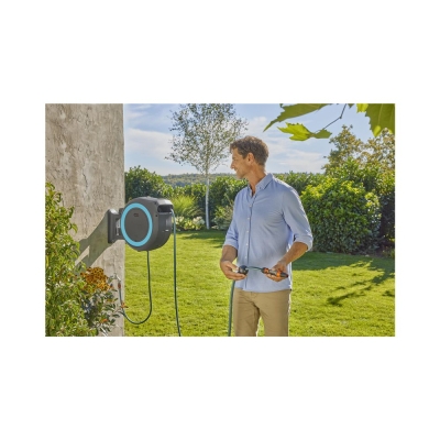 Акумулаторна стенна макара с маркуч Gardena PowerRoll XXL Solo, 13 мм, 40 м, без батерия и зарядно устройство (18645-55)