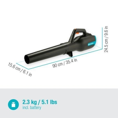Акумулаторна въздуходувка Gardena PowerJet 18V P4A Set, 18 V, 2.5 Ah, 8.9 м³/мин (14890-20)