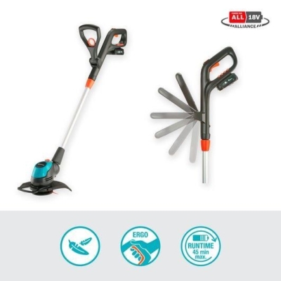 Акумулаторен тример Gardena EasyCut 23/18V P4A Set, 18 V, 2 Ah, 23 см (14700-20)