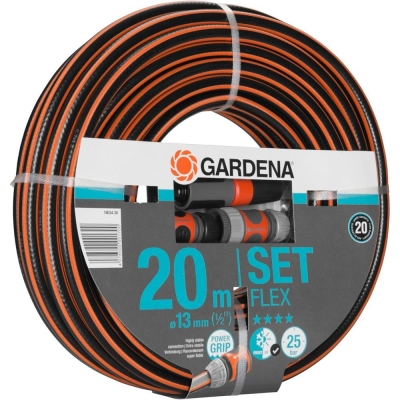 Маркуч за вода Gardena Comfort Flex Set, 1/2", 20 м, с аксесоари (18034-20)